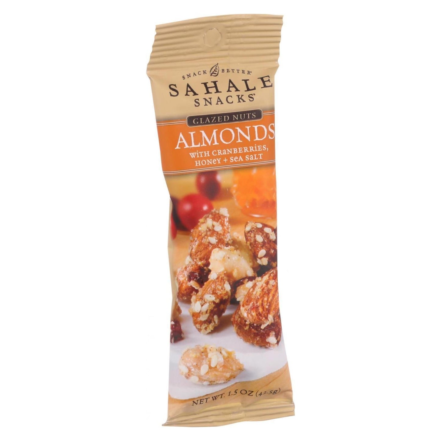 Frutos secos glaseados Sahale Snacks: almendras con arándanos, miel y sal marina, 1,5 oz, caja de 9