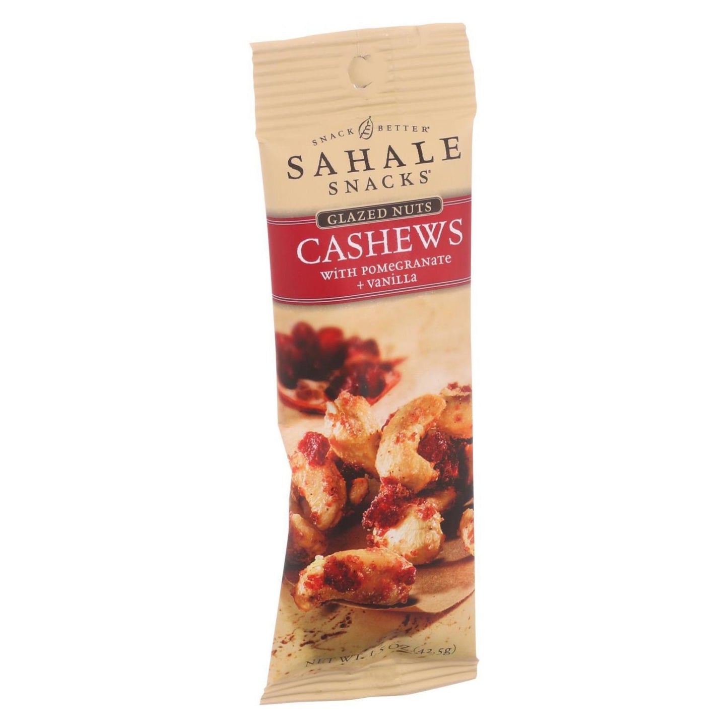 Sahale Snacks Frutos secos glaseados: anacardos con granada y vainilla, 1,5 oz, caja de 9