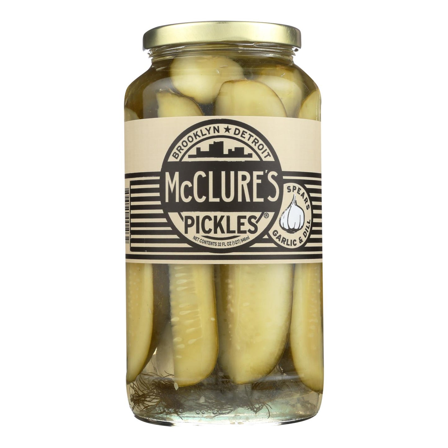 Mcclure's Pickles 蒜味莳萝泡菜 - 6 盒装 - 32 盎司。