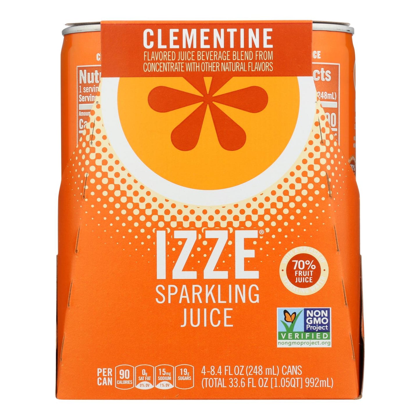 Izze - Lata de Clementina Espumosa - Caja de 6-4/8.4 Fl Oz.