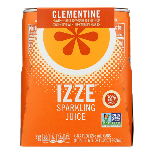 Izze - Lata de Clementina Espumosa - Caja de 6-4/8.4 Fl Oz.