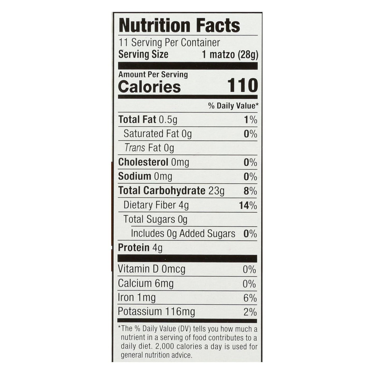 Streit's - Matzo Dietetic - Case Of 12 - 11 Oz