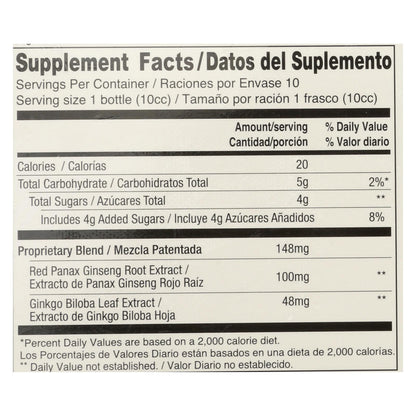 Extracto de Ginkgo Biloba y Ginseng Panax Rojo Prince Of Peace - 10 viales