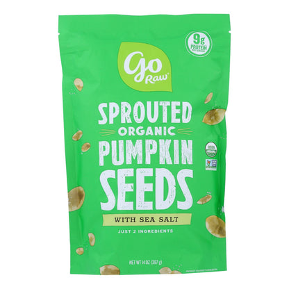 Go Raw Sprouted Seeds, Pumpkin With Celtic Sea Salt  - Case Of 6 - 14 Oz