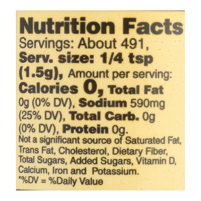 Reese Seasonings, Sea Salt, Coarse Crystals  - Case Of 12 - 26 Oz