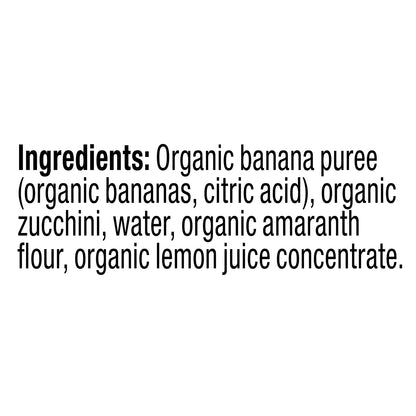 Plum Organics Baby Food - Organic - Zucchini Banana And Amaranth - Stage 2 - 6 Months And Up - 3.5 Oz - Case Of 6