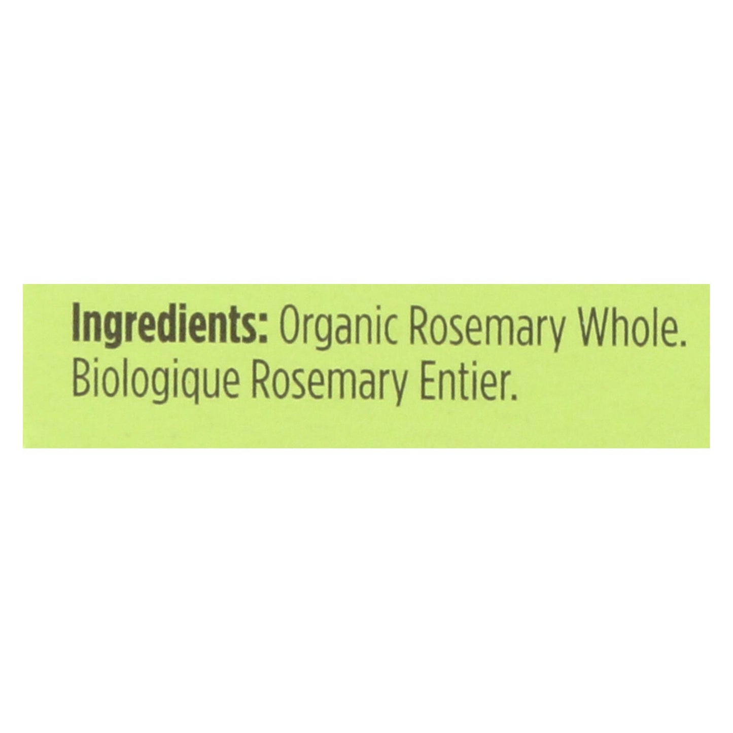Spicely Organics - Romero orgánico - Entero - Caja de 6 - 0,2 oz.
