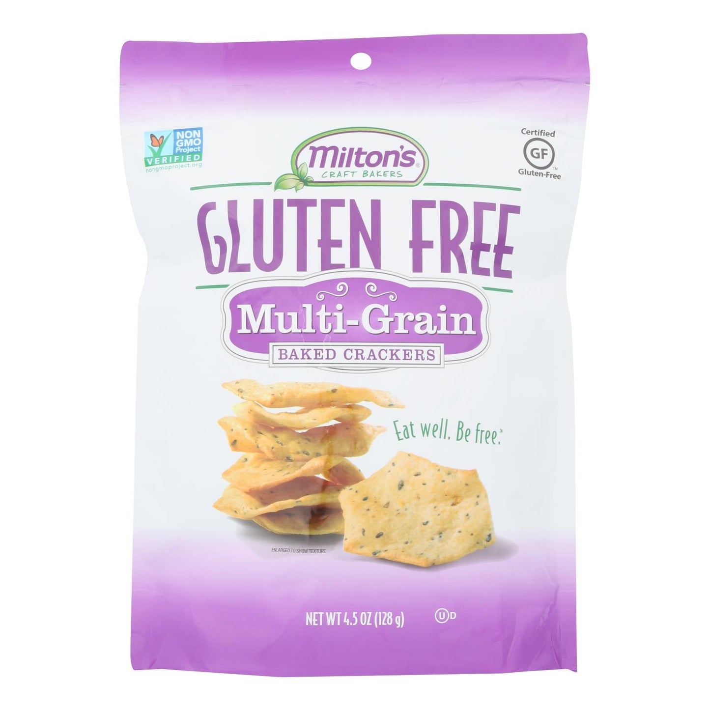 Galletas horneadas sin gluten Miltons - Granos múltiples - Caja de 12 - 4.5 oz.