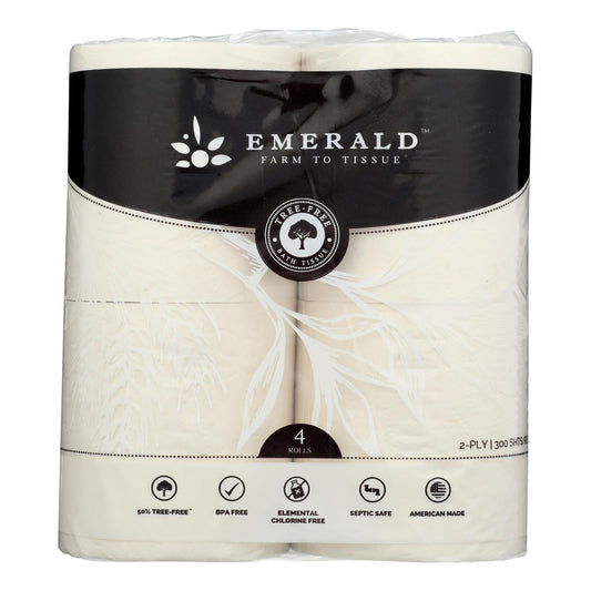 Emerald Brand - Papel higiénico de 2 capas, paquete de 4, caja de 12, 1 unidad