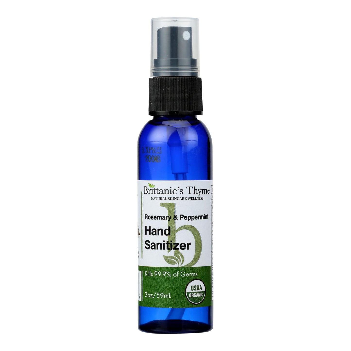 Brittanie's Thyme - Desinfectante de manos orgánico - Romero y menta - 2 oz.