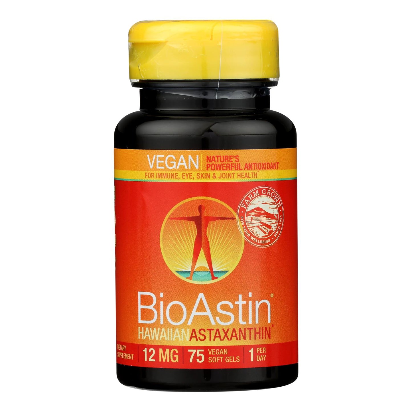 Nutrex Hawaii Bioastin - Hawaiian Astaxanthin - Vegetarian - 12 Mg - 75 Vegetarian Gelcaps