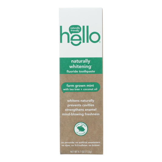 Hello Products Llc - Tpst Blanqueador Natural Flride - Caja De 6 - 4.7 Oz