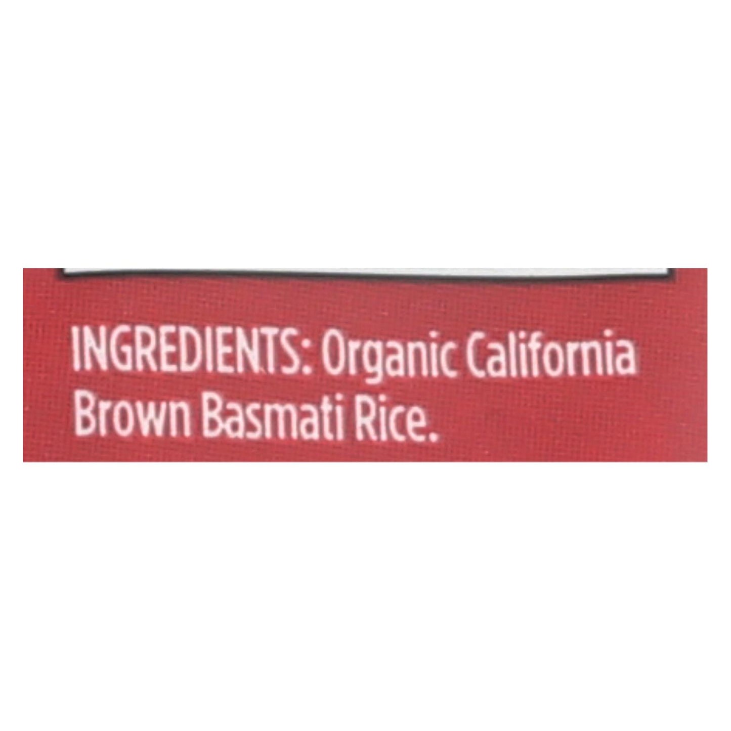 Lundberg Family Farms Organic California Brown Basmati Rice - Case Of 6 - 2 Lb.