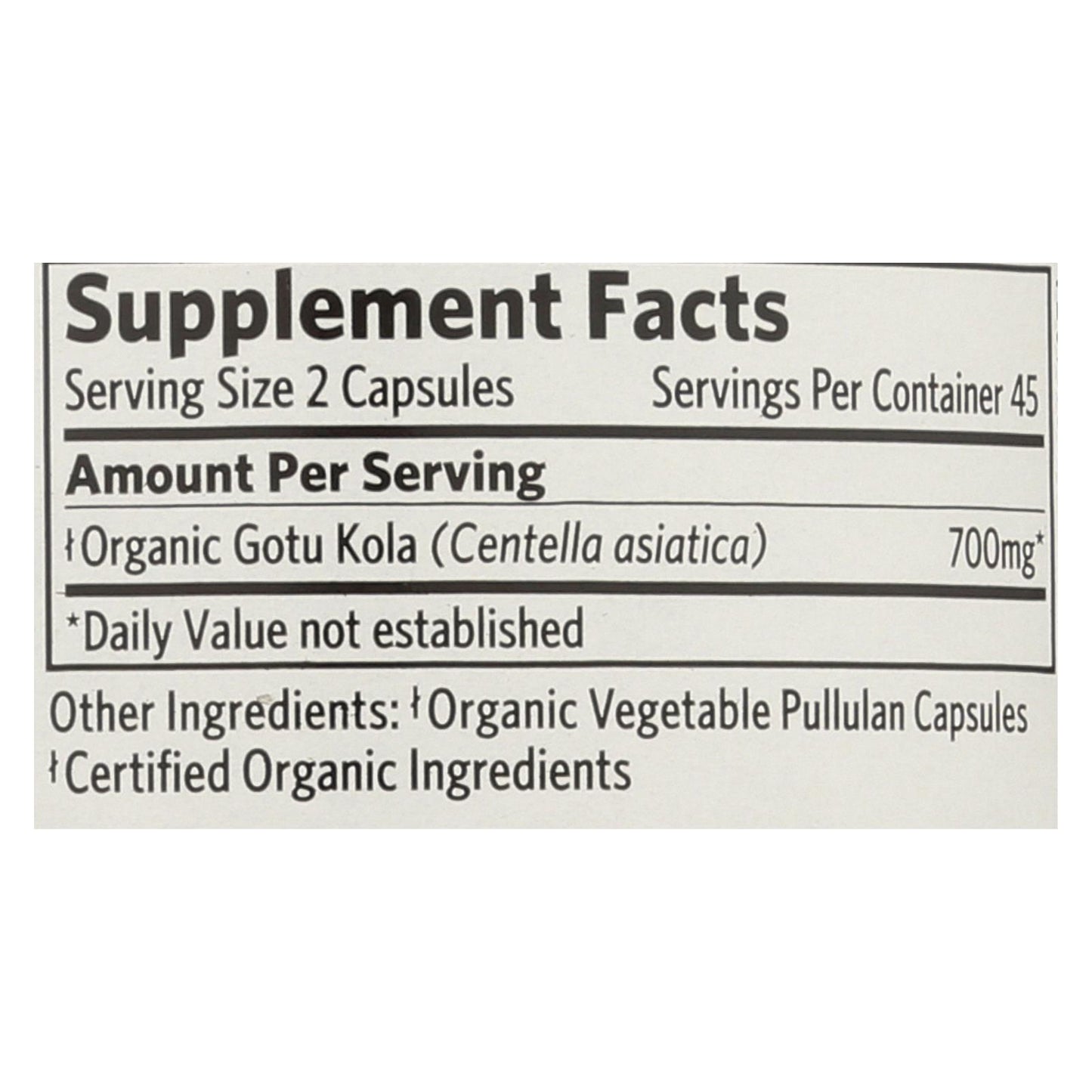 Organic India Tulsi Wellness Supplements, Gotu Kola  - 1 Each - 90 Vcap