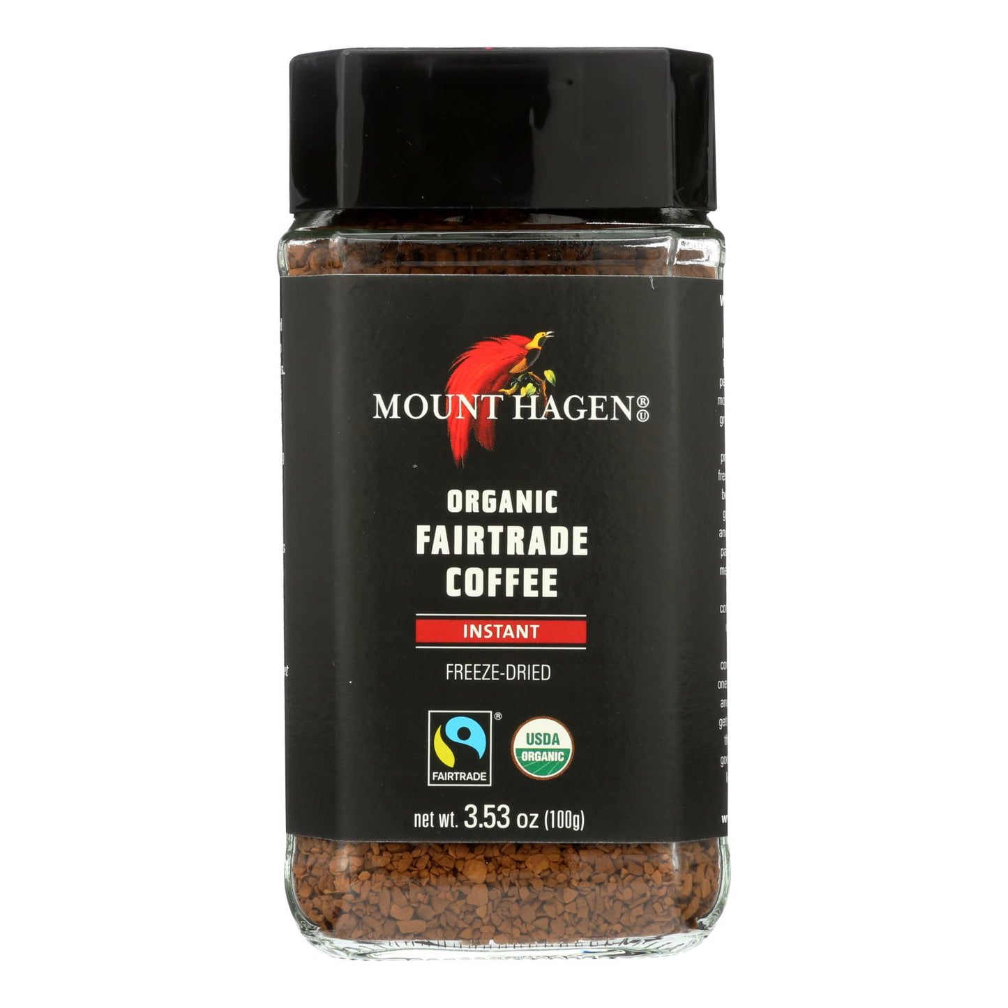 Café orgánico instantáneo de comercio justo Mount Hagen - Caja de 6 - 3,53 oz