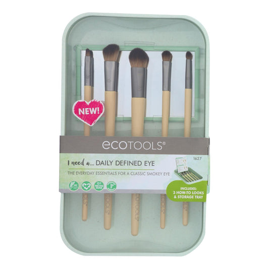 Kit de brochas de maquillaje para ojos Daily Defined de Ecotools (caja de 2 unidades)