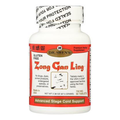 Dr. Shen's - Zong Gan Ling contra la gripe severa - 1 unidad - 90 tabletas