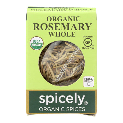Spicely Organics - Romero orgánico - Entero - Caja de 6 - 0,2 oz.