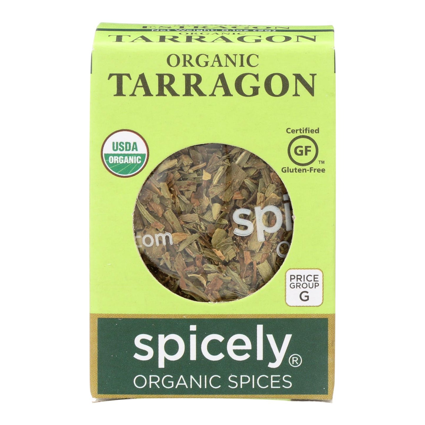 Spicely Organics - Estragón orgánico - Caja de 6 - 0.1 oz.