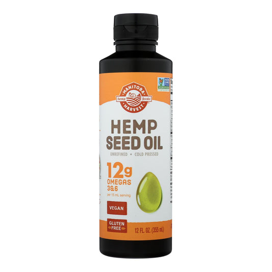 Aceite de cáñamo prensado en frío sin refinar de Manitoba Harvest - 1 unidad - 12 oz