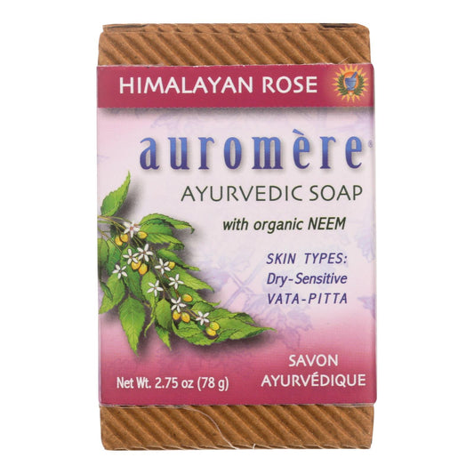 Auromere Ayurvedic Bar Soap Himalayan Rose - 2.75 Oz