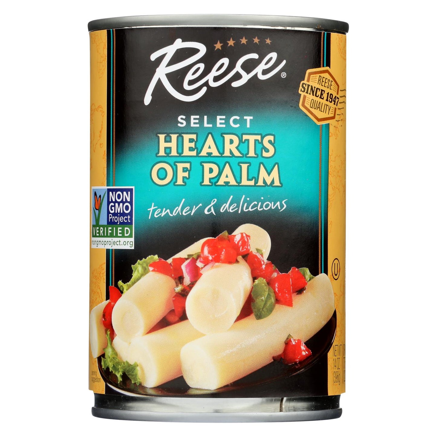 Corazones de palmito Reese - 14 oz - Caja de 12