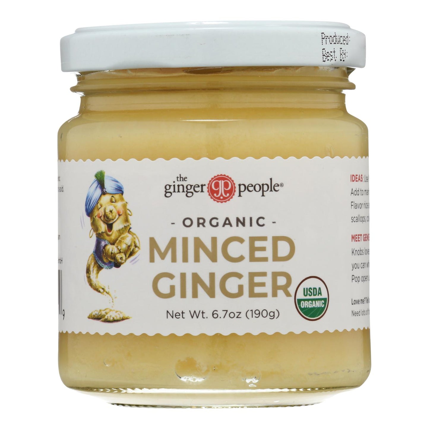 The Ginger People - Jengibre orgánico picado - Caja de 12 - 6,7 oz.