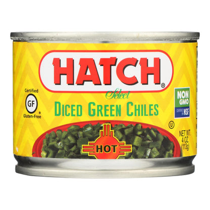 Hatch Chili Hatch 切丁辣青辣椒 - 切丁青辣椒 - 24 颗装箱 - 4 盎司。