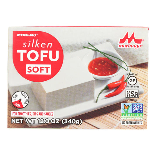 Tofu suave y sedoso Mori-nu - Tetra - Caja de 12 - 12 oz.