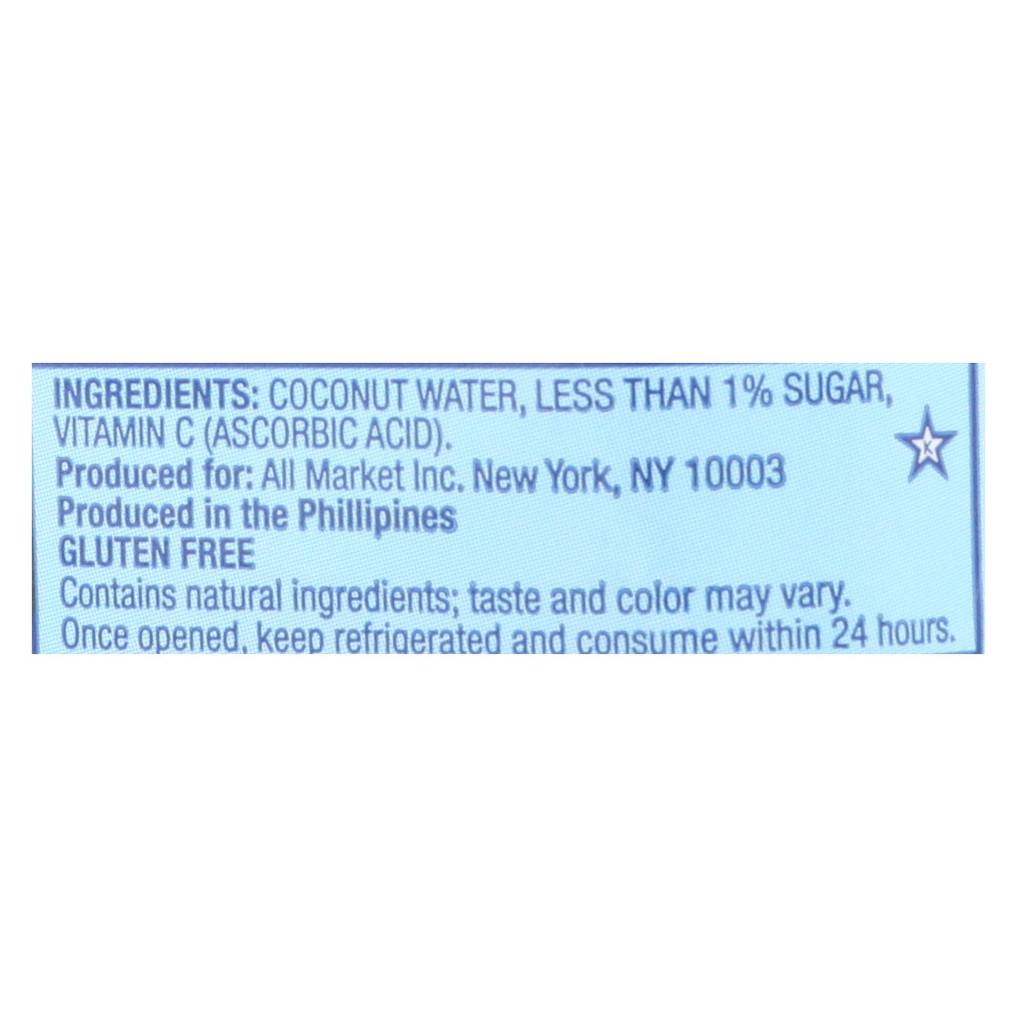 Vita Coco Coconut Water - Pure - Case Of 12 - 500 Ml