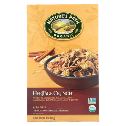 Cereal crujiente orgánico Heritage de Nature's Path - Caja de 12 - 14 oz.