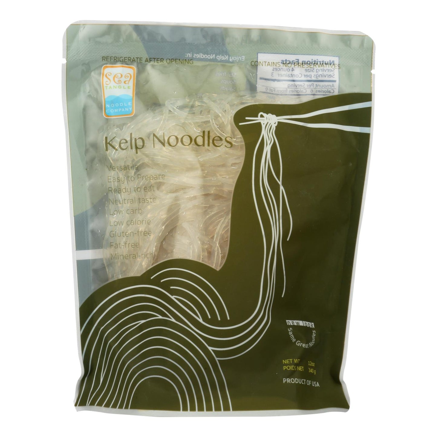 Sea Tangle Noodle Company Kelp Noodles  - Case Of 12 - 12 Oz