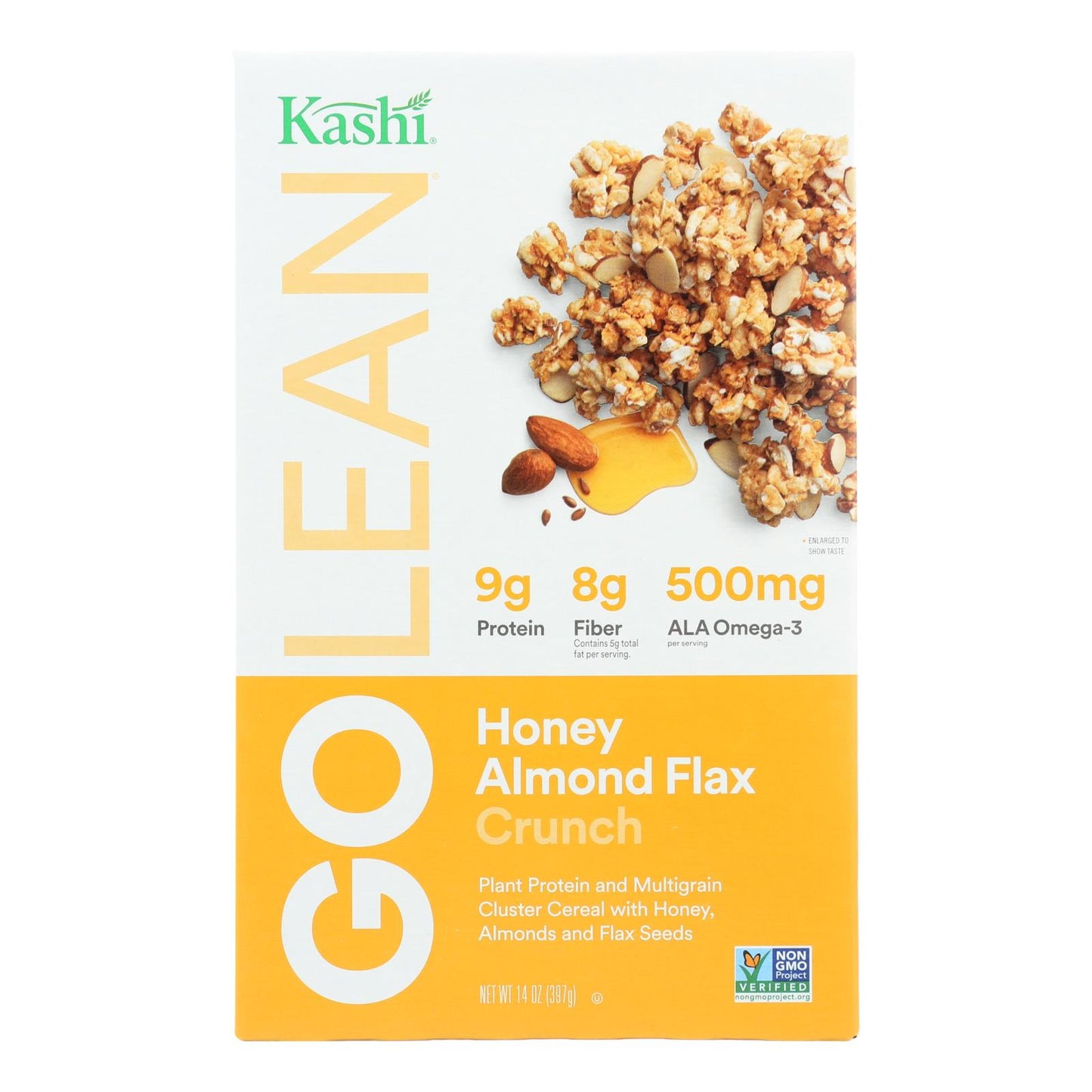 Cereales Kashi - Multigrano - Golean - Crujiente - Miel, almendras y lino - 14 oz - Caja de 12