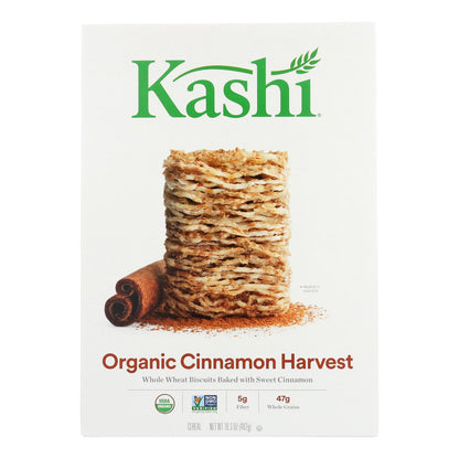 Cereales Kashi - Orgánicos - Trigo integral - Promesa orgánica - Cosecha de canela - 16,3 oz - Caja de 12
