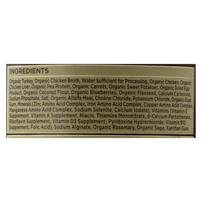 Alimento orgánico sin cereales para perros Castor and Pollux - Cena de pavo con zanahorias frescas y batatas - Caja de 12 - 12,7 oz.