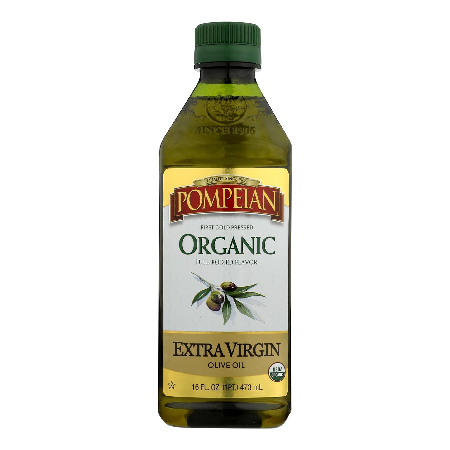 Pompeian Organic Extra Vigin Olive Oil - Case Of 6 - 16 Fz