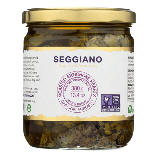 Seggiano Carciofi Arrosto Corazones de alcachofa asados ​​- Caja de 6 - 13.4 Oz