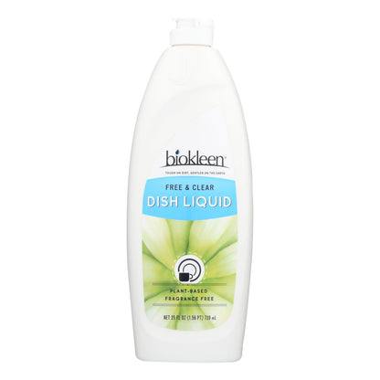 Líquido lavavajillas Biokleen, natural, transparente y sin aditivos, 25 oz, caja de 6