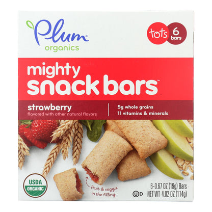 Barras de Plum Tots de Plum Organics, bocadillos de fresa y espinaca, caja de 8, 6 unidades, 0,67 oz