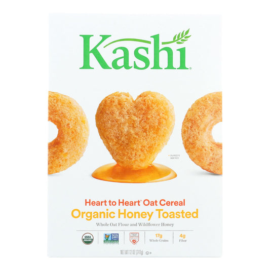 Cereales Kashi - Avena - Corazón a Corazón - Tostado con Miel - 12 Oz - Caja de 12