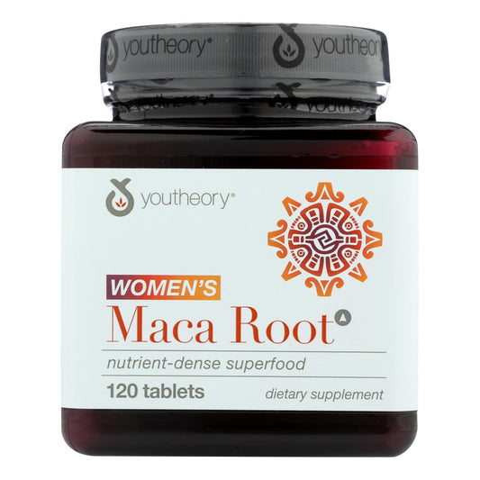 Suplemento dietético Youtheory para mujeres Maca Root Advanced - 1 unidad - 120 tabletas