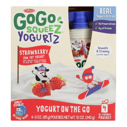 Yogur bajo en grasa Gogo Squeez - Caja de 12 - 4/3 oz
