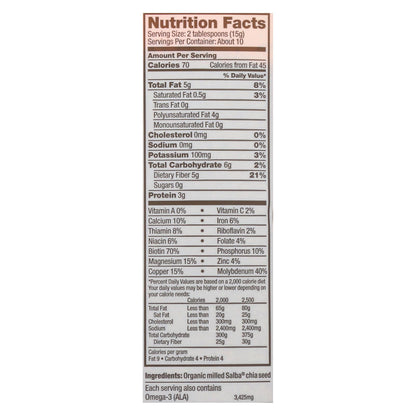 Salba Smart Organic Premium Ground Chia  - 1 Each - 5.3 Oz