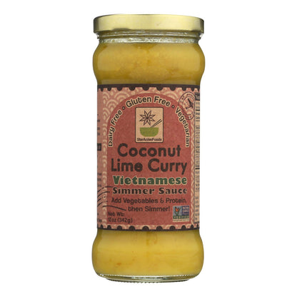 Salsa vietnamita para cocinar a fuego lento con curry de lima y coco de Star Anise Foods - Caja de 6 - 12 oz