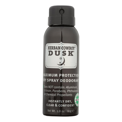 Desodorante Herban Cowboy, spray seco Dusk, 1 unidad, 2,8 oz