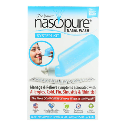 Kit de sistema de lavado nasal Nasopure de la Dra. Hana: 1 unidad, 8 oz