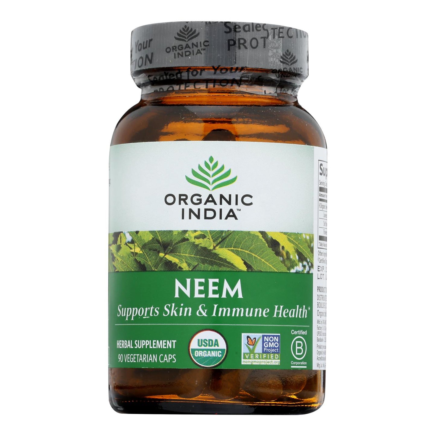 Organic India Usa Whole Herb Supplement, Neem  - 1 Each - 90 Vcap