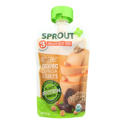 Sprout Foods Inc - Alimento para bebés con nueces y garbanzos - Caja de 6 - 4 oz