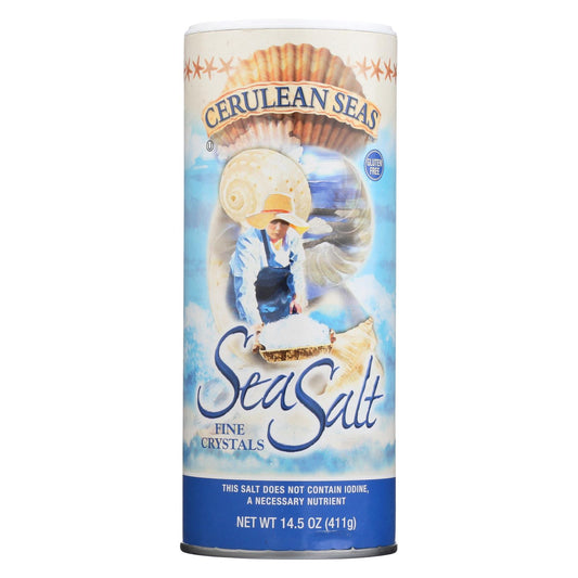 Sal marina Cerulean Seas, fina, caja de 12, 14,5 oz