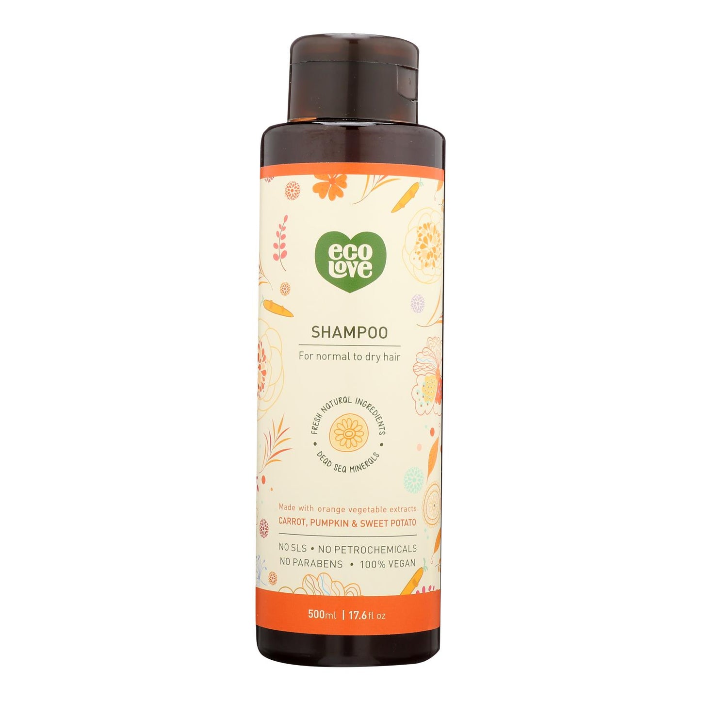 Ecolove - Champú naranja vegetal Nrml&amp;dry - 1 unidad - 17,6 oz.